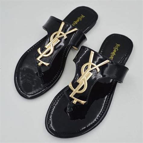 ysl flip flops cheap|saint laurent bleach flat sandals.